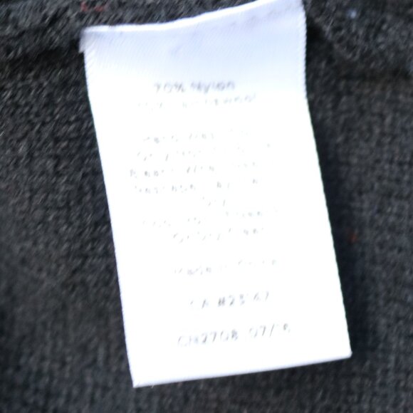 Talbots Black Cable Knit Button Shoulders Crew Neck Sweater Sz LARGE - Picture 6 of 6